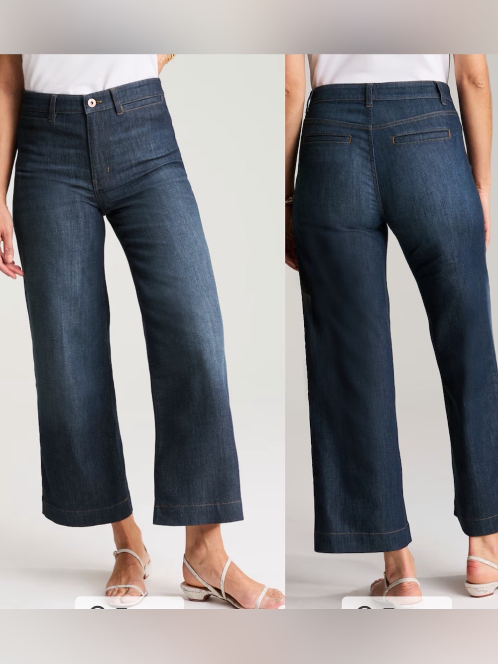 J. Jill High-Rise Wide-Leg Ankle Jeans NWT Size 12